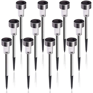 HOT mini Solar stainless steel  light     outdoor solar garden lights