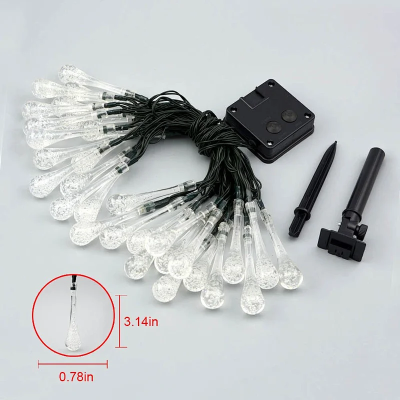 2019 New Style Plastic Teardrop Shape LED Decoration Light Chain