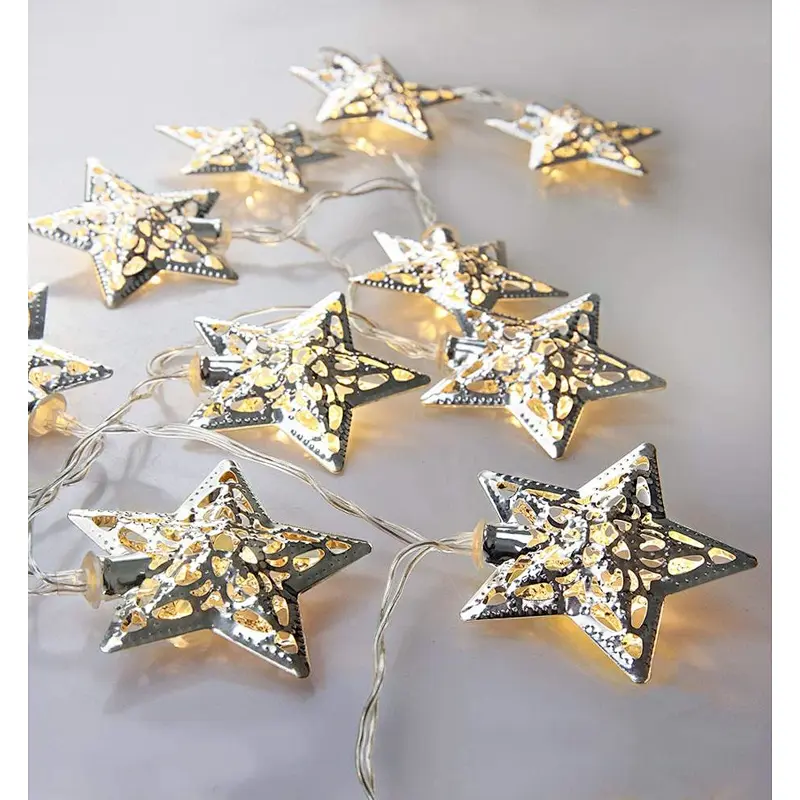Hot Sale 10 LED Star decoration Christmas lights for coffee shop supermarket
