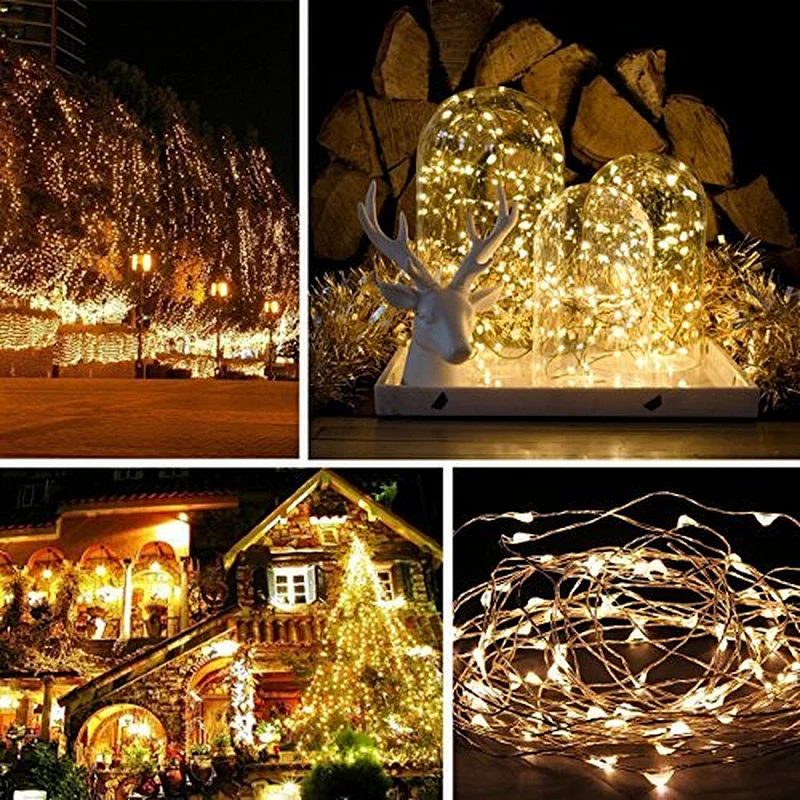 Beautiful warm romantic home decorate 100PK solar micro LED string light