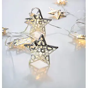 Hot Sale 10 LED Star decoration Christmas lights for coffee shop supermarket