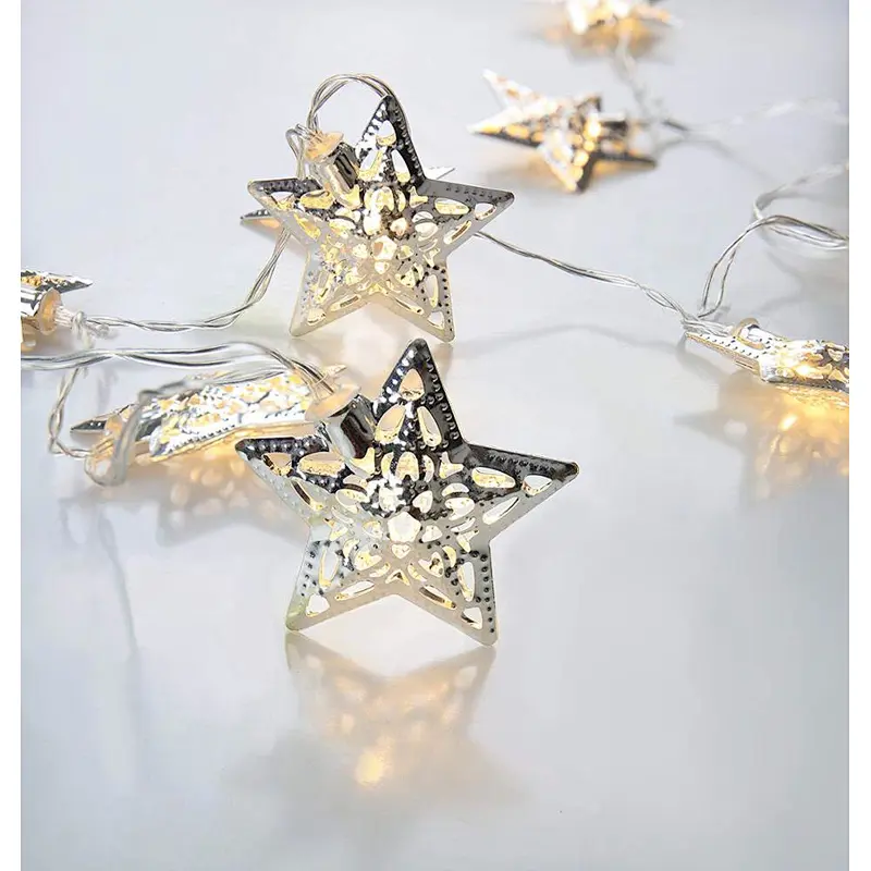 Hot Sale 10 LED Star decoration Christmas lights for coffee shop supermarket