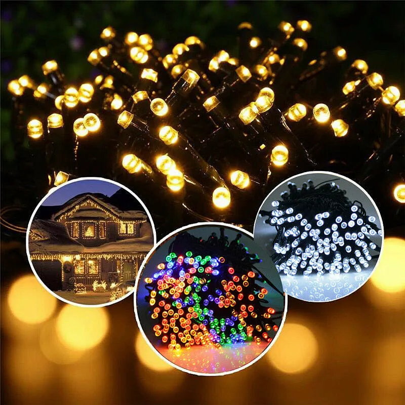 Solar 100LED String Lights Multi / warm white / white /blue color available