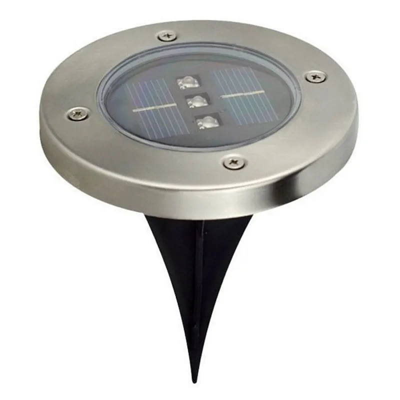 Solar Powered Ground Lights, 3 LED Solar Path Lights Outdoor Waterproof Garden Lighting