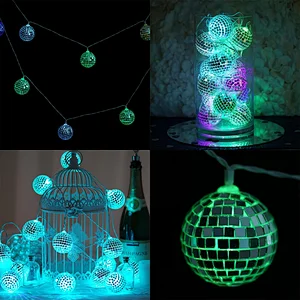 10LED Disco ball  B/O string lights  with LED multi color changing