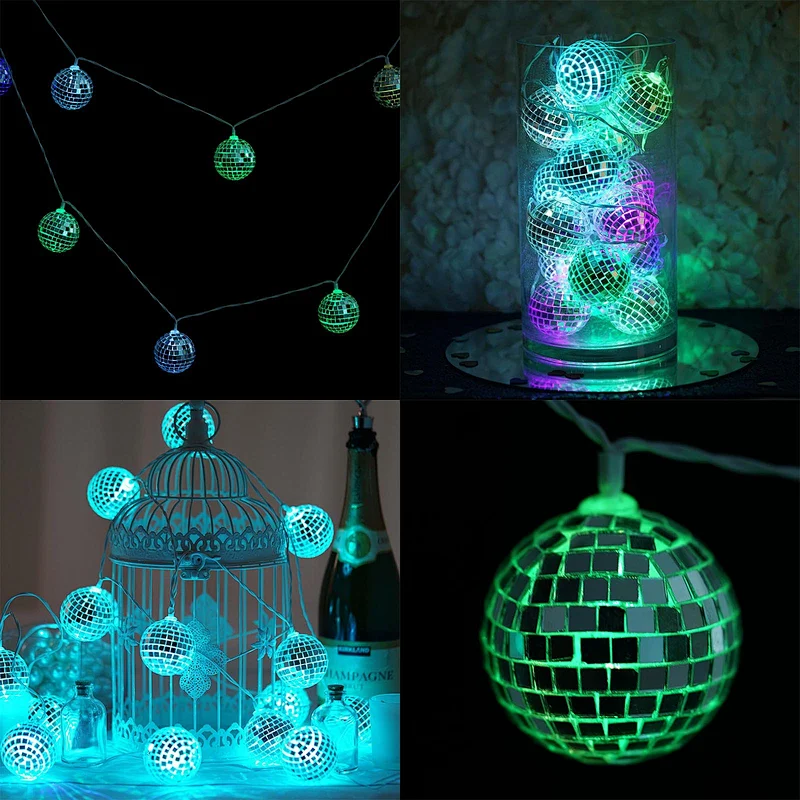 10LED Disco ball  B/O string lights  with LED multi color changing