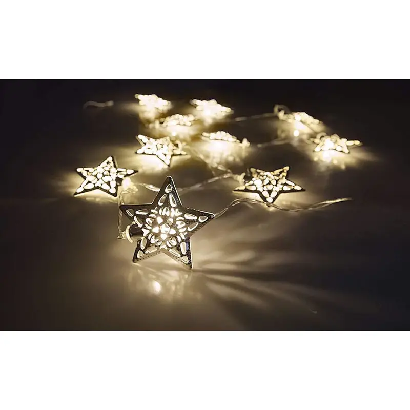Hot Sale 10 LED Star decoration Christmas lights for coffee shop supermarket