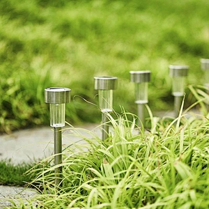 HOT mini Solar stainless steel  light     outdoor solar garden lights