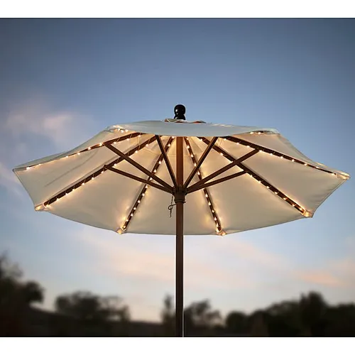 New 72 led solar garden parasol umbrella chain light 8 strut fairy string lights