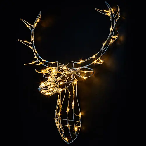 Stags head lights  indoor and outdoor use  deer wall lamp