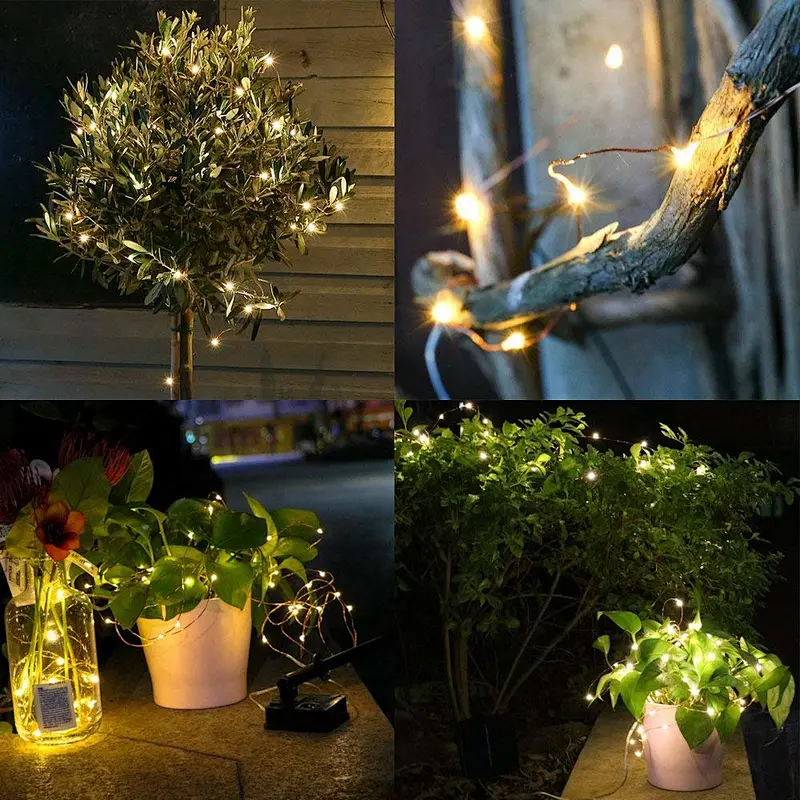 Beautiful warm romantic home decorate 100PK solar micro LED string light