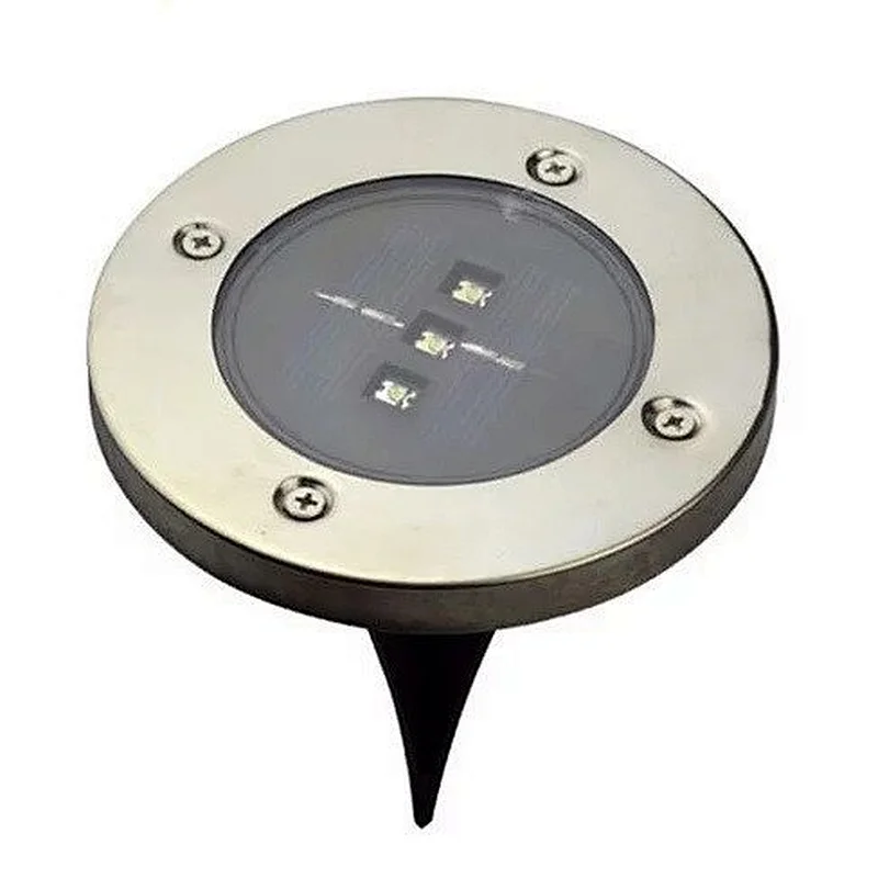 Solar Powered Ground Lights, 3 LED Solar Path Lights Outdoor Waterproof Garden Lighting