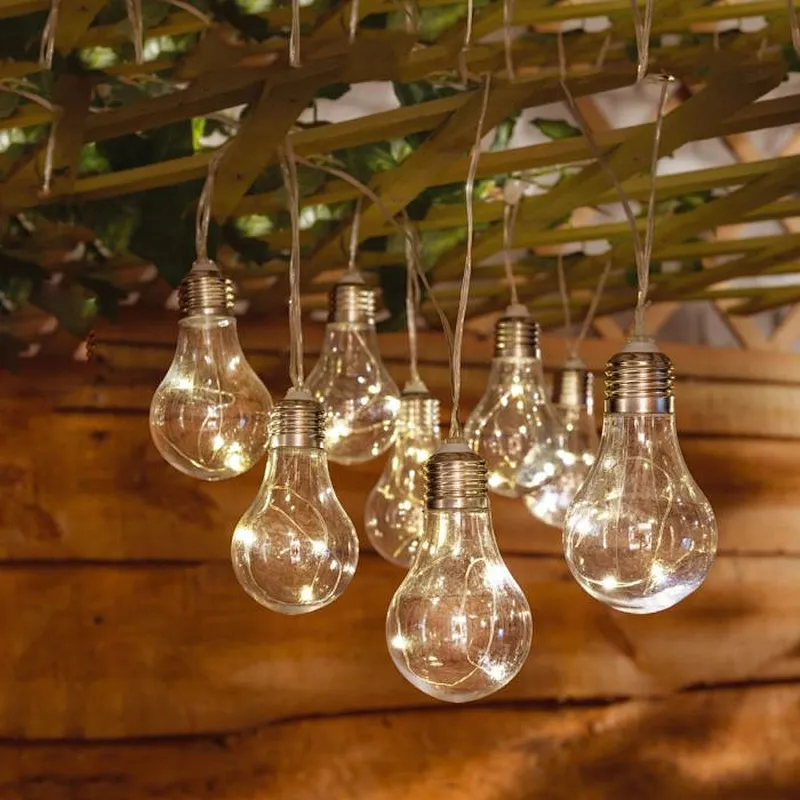 Christmas party decoration solar  lights led string lighting with warm white LEDs