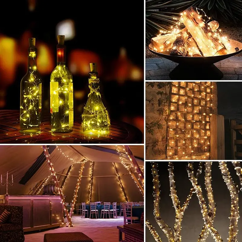 Beautiful warm romantic home decorate 100PK solar micro LED string light