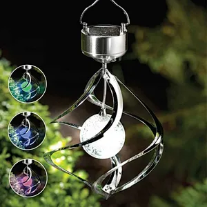 2019 good looking solar spiral colour changing light  decorative lights