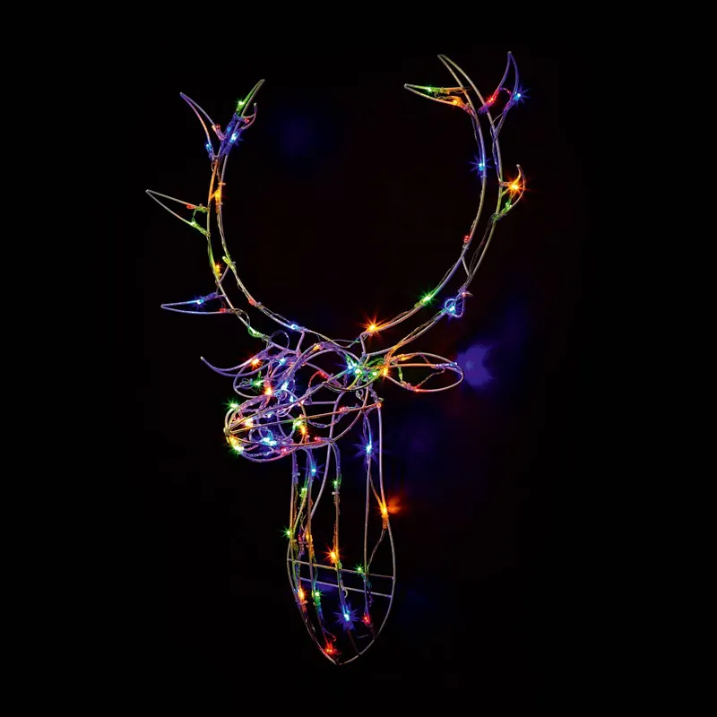 Stags head lights  indoor and outdoor use  deer wall lamp