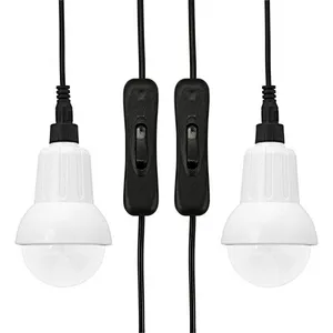 Solar powered bright white lights with USB Charging system