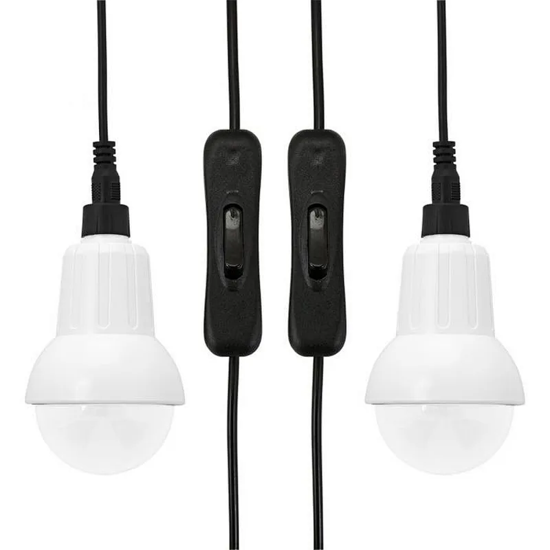 Solar powered bright white lights with USB Charging system
