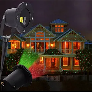 Full sky green stars shooting decoration christmas garden stakes laser light -Metal crust