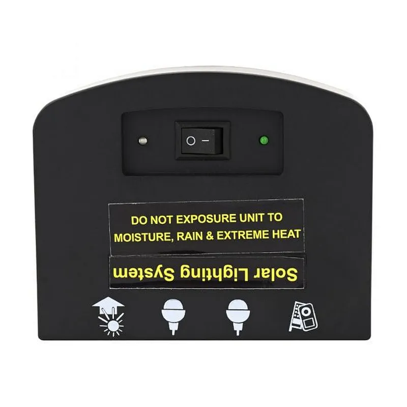 Solar powered bright white lights with USB Charging system