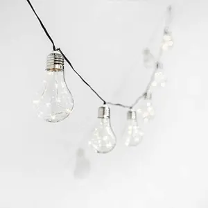 Christmas party decoration solar  lights led string lighting with warm white LEDs