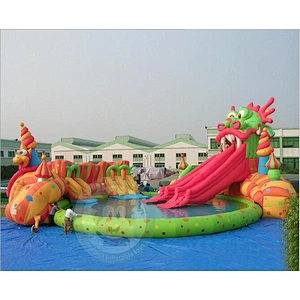 Water Sports Equipment Inflatable Pool Toys Inflatable Water Slide Pool For Sale
