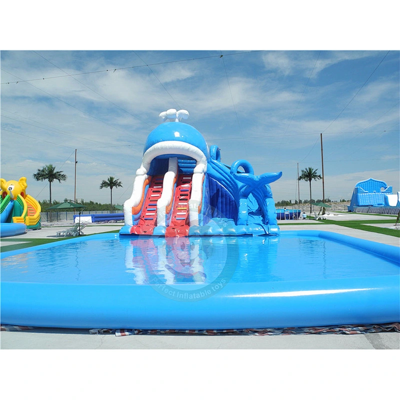Factory Direct Sale  PVC Tarpaulin Inflatable Water Slide for Pool