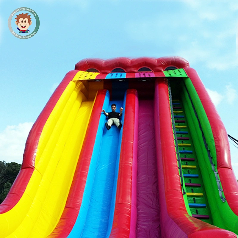 Colorful inflatable dry or wet slide playground amusement for sale