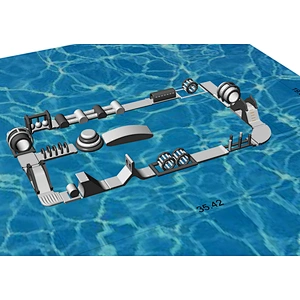 Perfect Toys Inflatable Large Playground Water Games Aqua Park Inflatable Floating Water Park