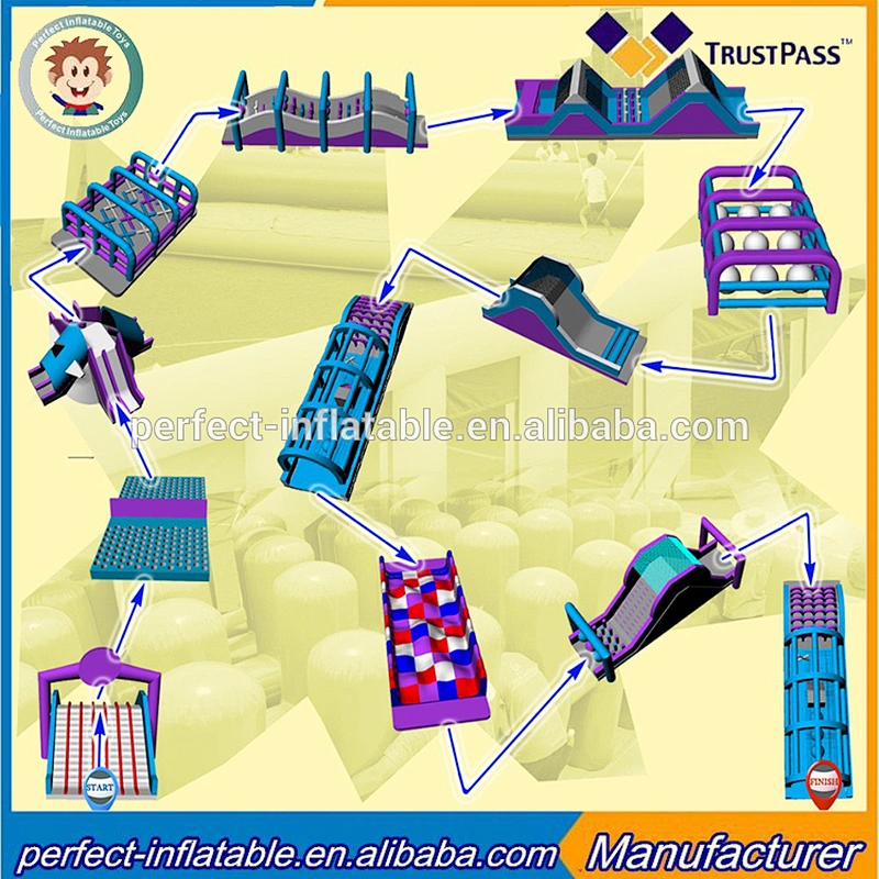 Hot sale adult inflatable obstacle course inflatable 5K