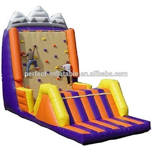Huge and fun play mobile climbing wall on sale inflatable sports games equipment adult climbing wall