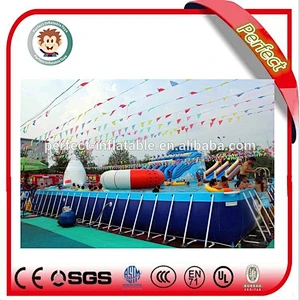 customized inflatable steel frame swimming pool kid amusement plastic portable swimming pool