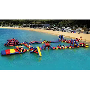 Large adult aqua park floating equipment inflatable water park price