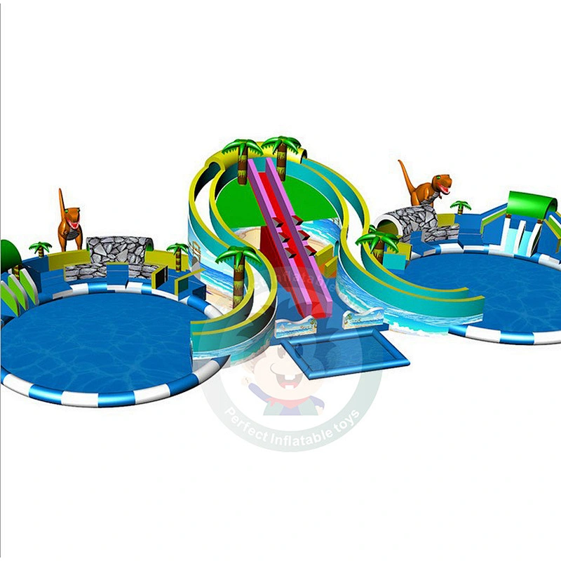 Commercial Giant Fashion Funny Inflatable Water Slide With Swimming Pool