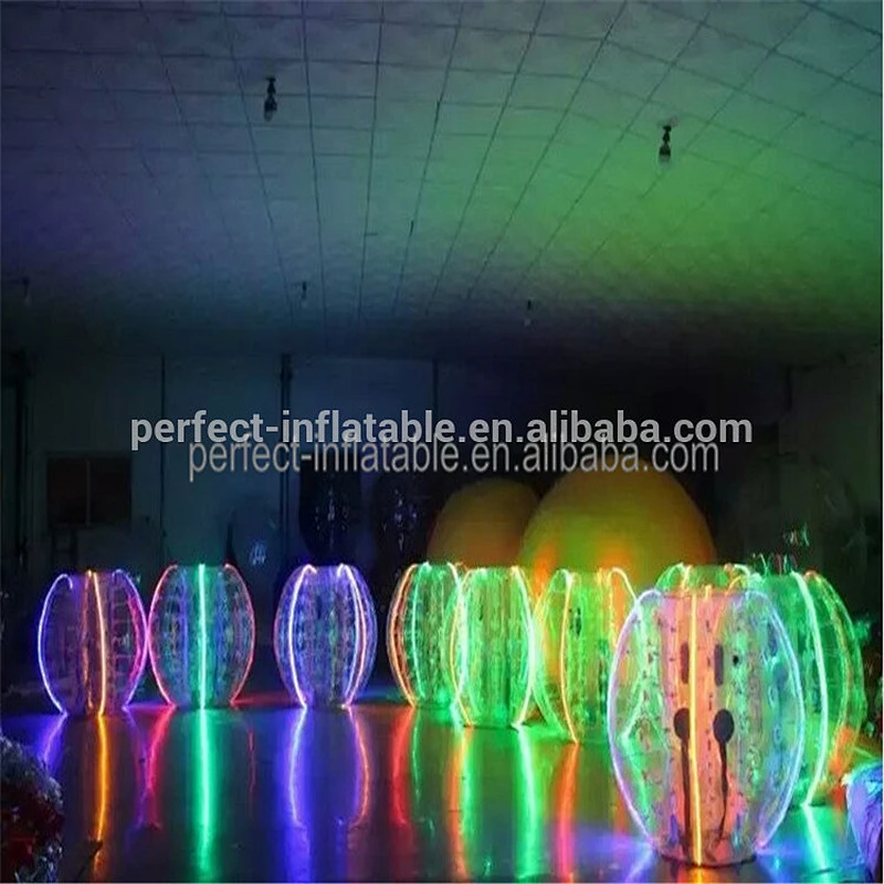 Factory direct sales TPU/PVC party inflatable LED soccer bumper ball,bubble soccer bumper ball