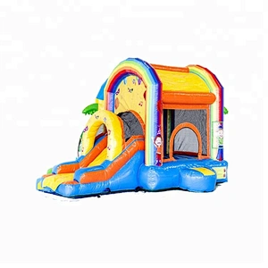 2017 new commercial bouncy castles inflatable castle for kids construction truck inflatable bounce house