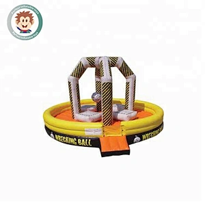 Exciting inflatable wipe out inflatable wrecking ball sport game for cheap sales
