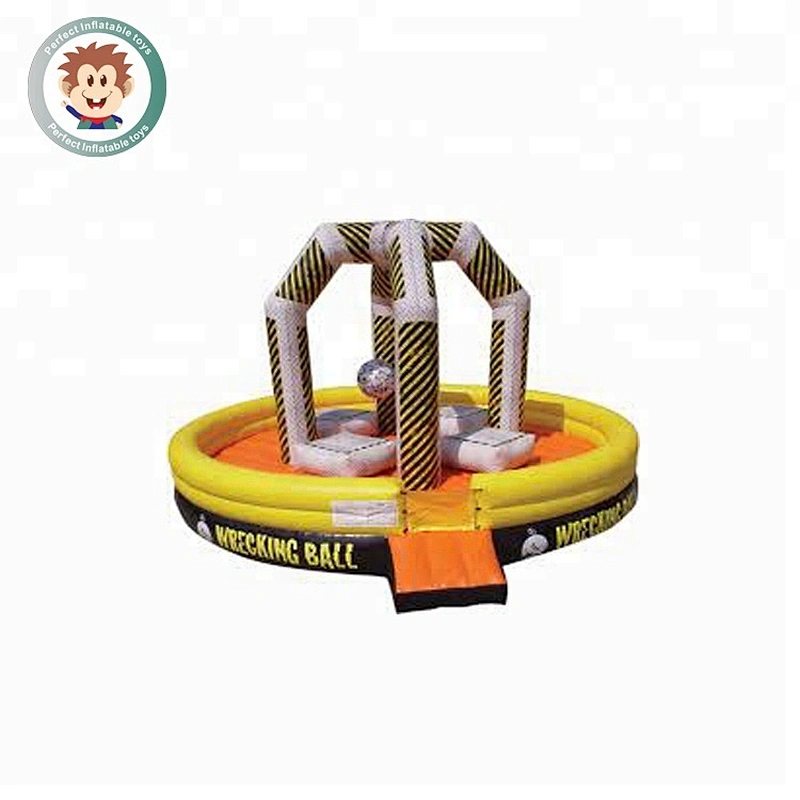 Exciting inflatable wipe out inflatable wrecking ball sport game for cheap sales