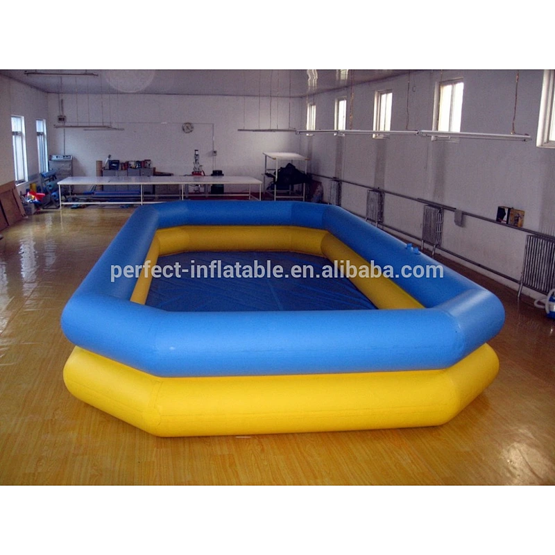 Plastic Beautiful blue inflatable tent cover swimming pool