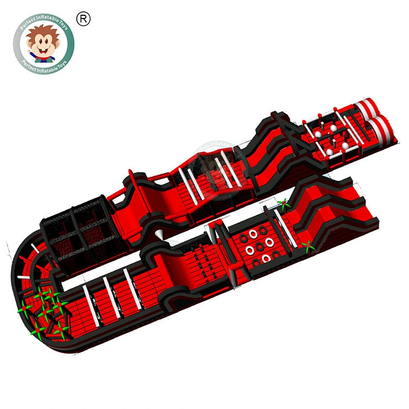 2018 giant inflatable 5k game adult inflatable obstacle course for sale