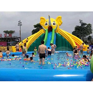 Fashion PVC Tarpaulin Custom High Quality Inflatable Water Slides And Pool For Sale