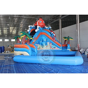 Manufacturers Price  Summer New Inflatable Water Slide Pool For Sale
