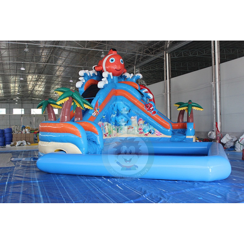 Manufacturers Price  Summer New Inflatable Water Slide Pool For Sale