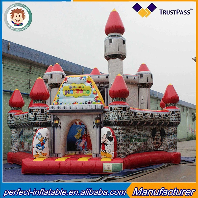 2017 latest fashion anime world inflatable jumping bouncy inflatable castle