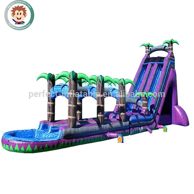 Hot sale 0.55mm PVC Outdoor Adult Size Park Equipment Used Commercial Grade Slip n Slides Inflatable Water Slide