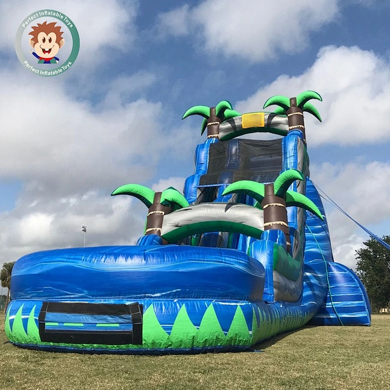 Perfect Inflatable Toys Customized 0.55mm PVC Outdoor Inflatable Water Slide For Pool