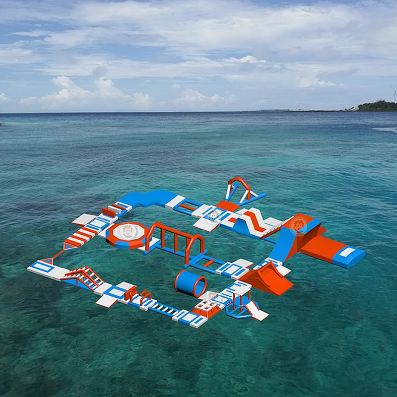 Large adult aqua park floating equipment inflatable water park price for sale