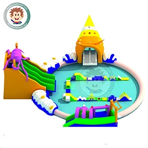 Factory Price Giant  Inflatable  Water Park Pool Slides Equipment For Sale