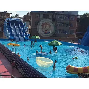 Customized Water Amusement Park Equipment Inflatable Slides For Sale