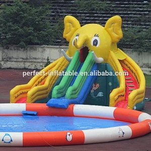Professional supplies lake inflatable water slide for adult inflatable water slide with pool